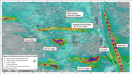 Drill Hole Location Map with EM Conductor Targets thumbnail